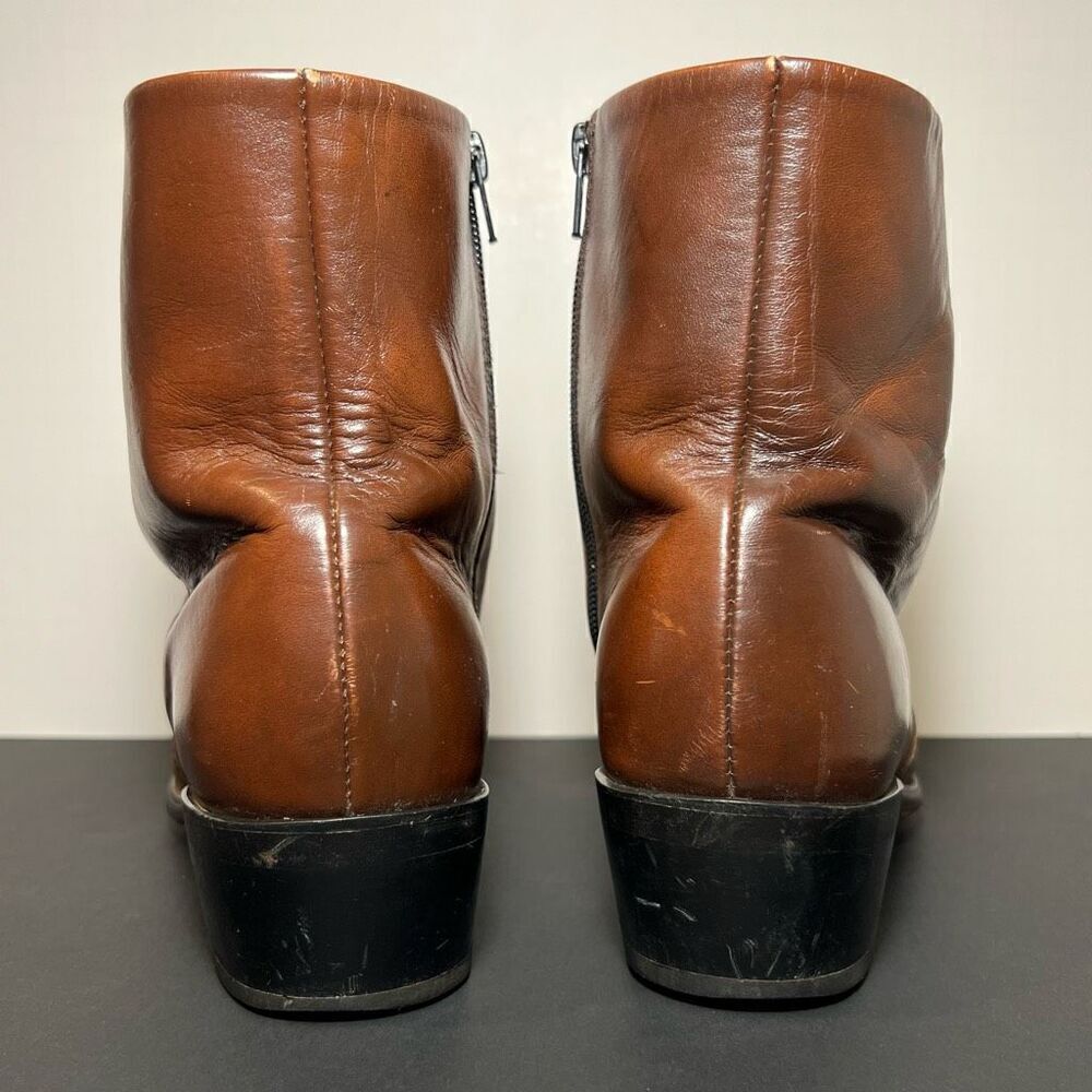 Mens DURANGO Scrollwork Brown Leather Western Cowboy Boots / Size 7.5 Medium - Picture 5 of 8